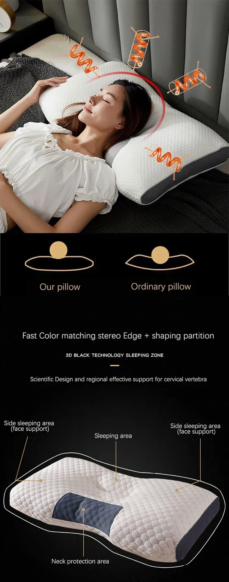 1PC Almohada Neck Kissen Helfen Schlaf Schützen Den Hals Zervikale Orthopädische Sojabohnen Faser Massage Haushalt SPA Kissen Zum Schlafen