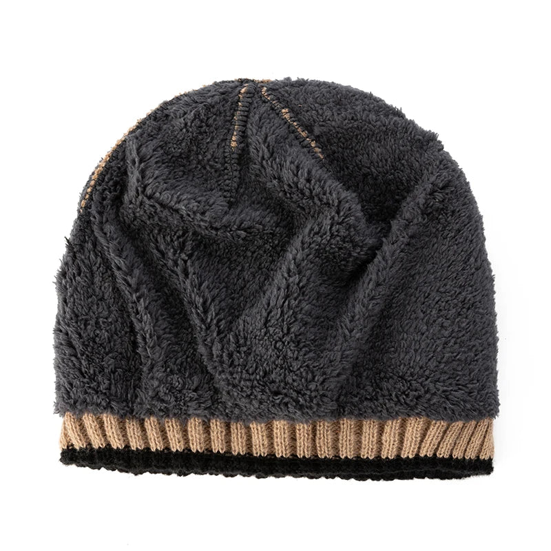 2023 Winter Beanie Hut für Männer Gestrickte Hut Winter Kappe Beanie Frauen Dicke Motorhaube Hüte Skullies