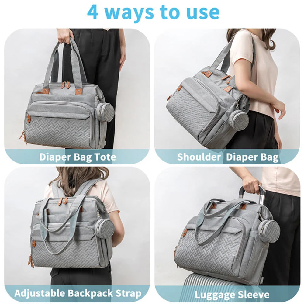 PANGDUBE Large Backpack for Mom and Dad, Baby Diaper Bags with Pacifier Pocket, Diaper Bag for Babies, Maternity Backpack for Mom