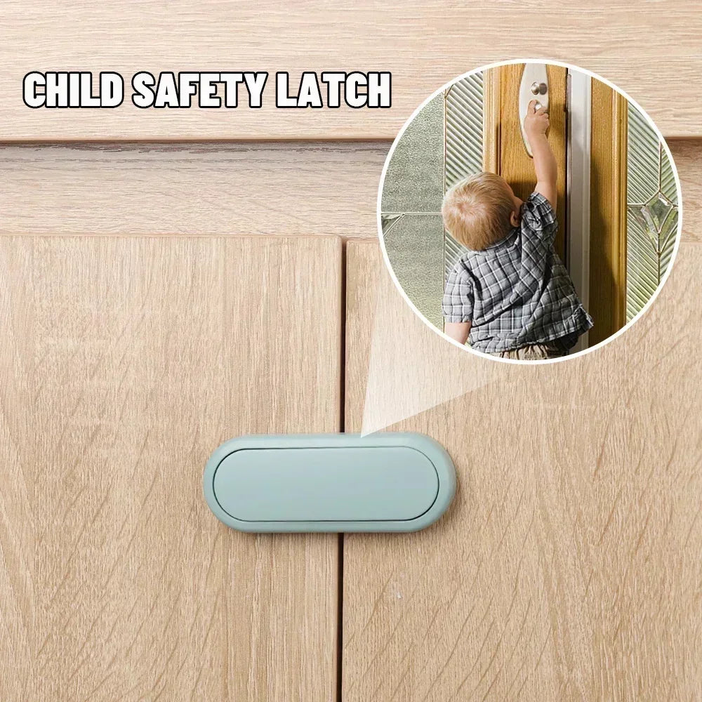 Latches Cabinet Door Protection 5 Pieces Child Drawer Safety Baby Anti-Pinch Hand Invisible Lock Opposite Door Wardrobe Lock