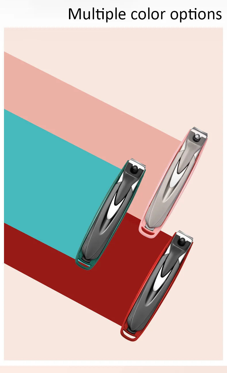 Colorful Nail Clippers, Splash-Proof, Nail Cutter, Detachable Design, Fingernail Clippers, Stainless Steel, Manicure Nail Tool