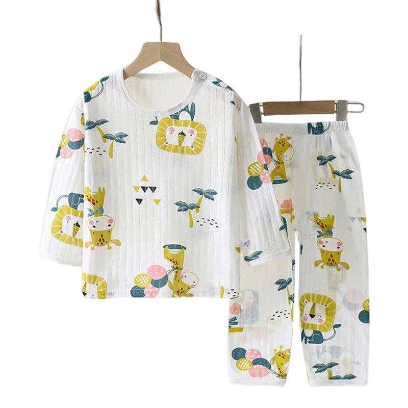 Baumwolle Kinder Kleidung Kinder Pyjama Sets Hause Nachtwäsche kinder Kleidung Junge Mädchen Herbst winter T-shirt Tops Hosen Anzüge