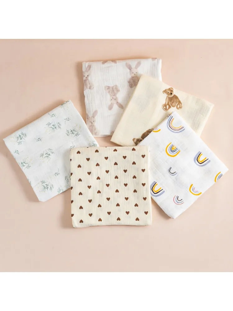 100X 100 cm Baby Decke für Neugeborene Baumwolle Musselin Swaddle Decke Bettwäsche Säuglings Bad Handtuch Baby Artikel Mutter kinder