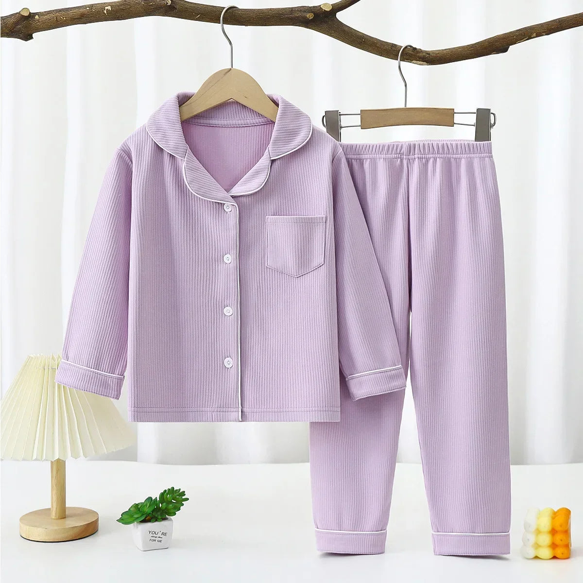 2024 herbst Winter Kinder Pyjama Sets Einfarbig Nachtwäsche für Kinder 1-16 jahre Teen Pyjamas Jungen Mädchen Loungewear Baby kleidung