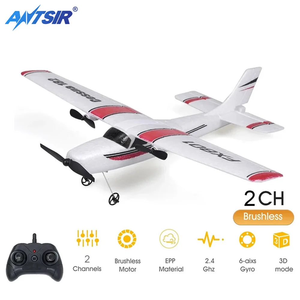 FX801 RC Flugzeug EPP Schaum 2,4G 2CH RTF Fernbedienung Spannweite Flugzeug Feste Spannweite Flugzeug Spielzeug Geschenke für Kinder Kinder