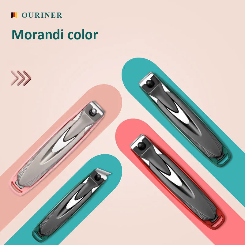 Colorful Nail Clippers, Splash-Proof, Nail Cutter, Detachable Design, Fingernail Clippers, Stainless Steel, Manicure Nail Tool