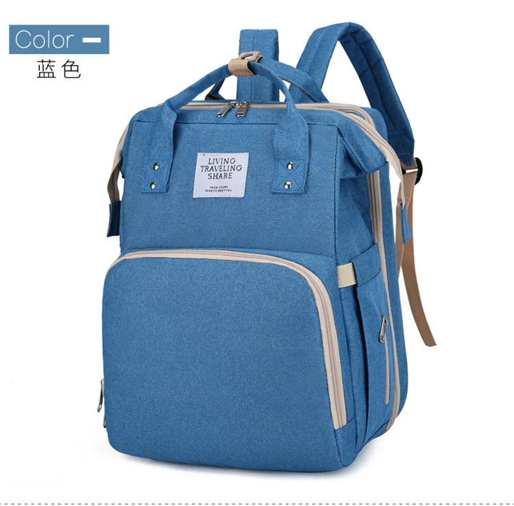 Mama Wickeltaschen Babybett Mutter Große Kapazität Windel Milchflasche Rucksäcke mit Wickelunterlage Praktische Baby-Stilltaschen Geschenk