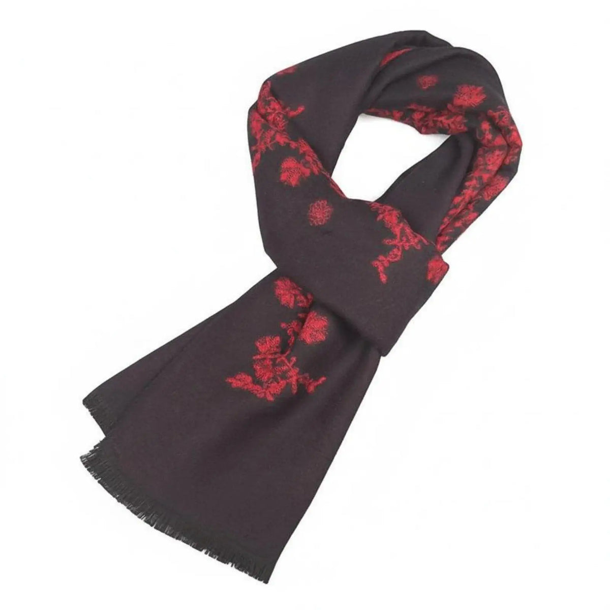 Jacquard-Schal mit Blumenmuster, tolles Geschenk, warmer Damenschal, weicher Touch, Blumenmuster-Wickelschal für Mama, Oma, Herbst, Kälte