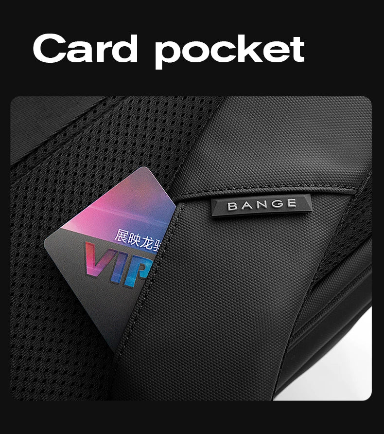 Bange Herren-Mode-Rucksack, 15,6 Zoll, multifunktionaler wasserdichter Rucksack, tägliche Reisetasche, lässiger Schulrucksack mit Schnalle