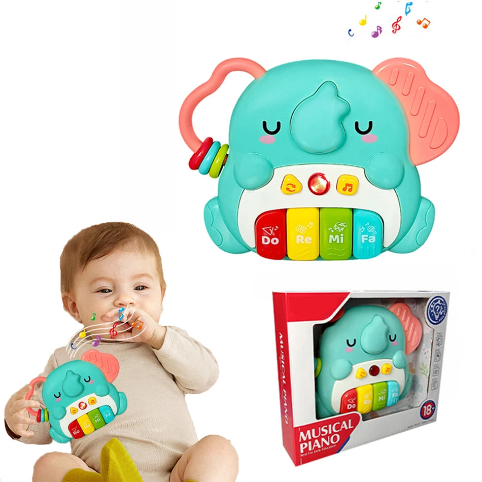 Kinder Cartoon Klavier Tastatur Spiel mit Tier Sounds Blinklicht Musik Baby Instrument Musik Spielzeug Pädagogisches Spielzeug Kinder Geschenke