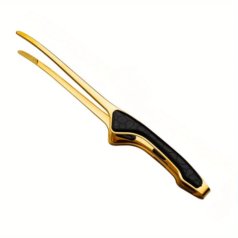 1 Piece Stainless Steel Kitchen Tongs, Serving Tongs for Cooking, Metal Food Tongs with Non-Slip Comfortable Grip, Non-Stick Cooking Tongs