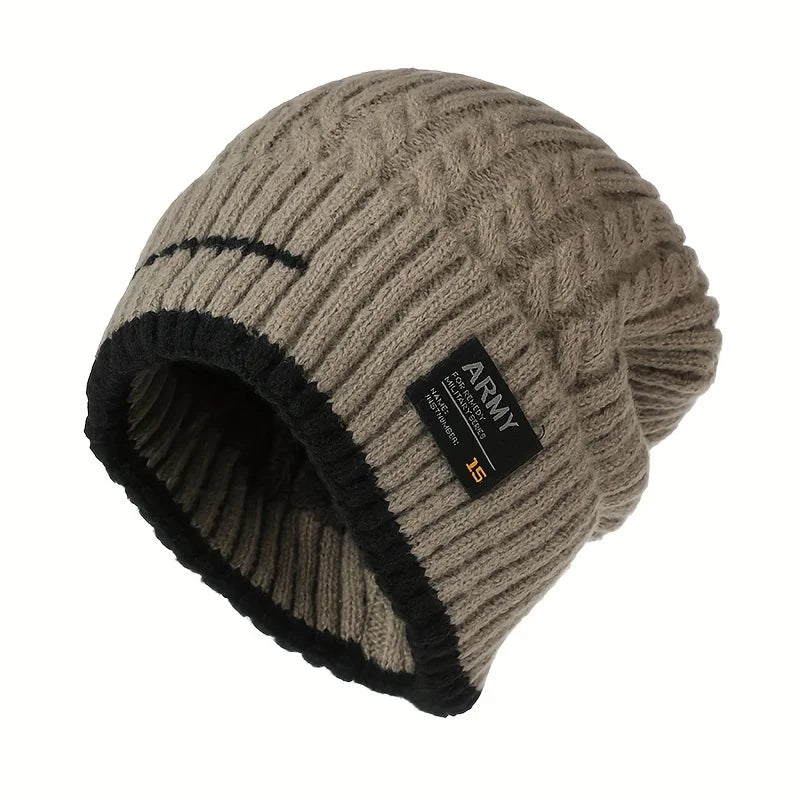 2023 Winter Beanie Hut für Männer Gestrickte Hut Winter Kappe Beanie Frauen Dicke Motorhaube Hüte Skullies