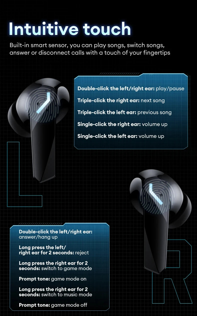 Neue Lenovo XT53 Wireless Upgrade Bluetooth 5.4 Kopfhörer LED Digital Display Wasserdichte Kopfhörer Gaming Ohrhörer mit geringer Latenz