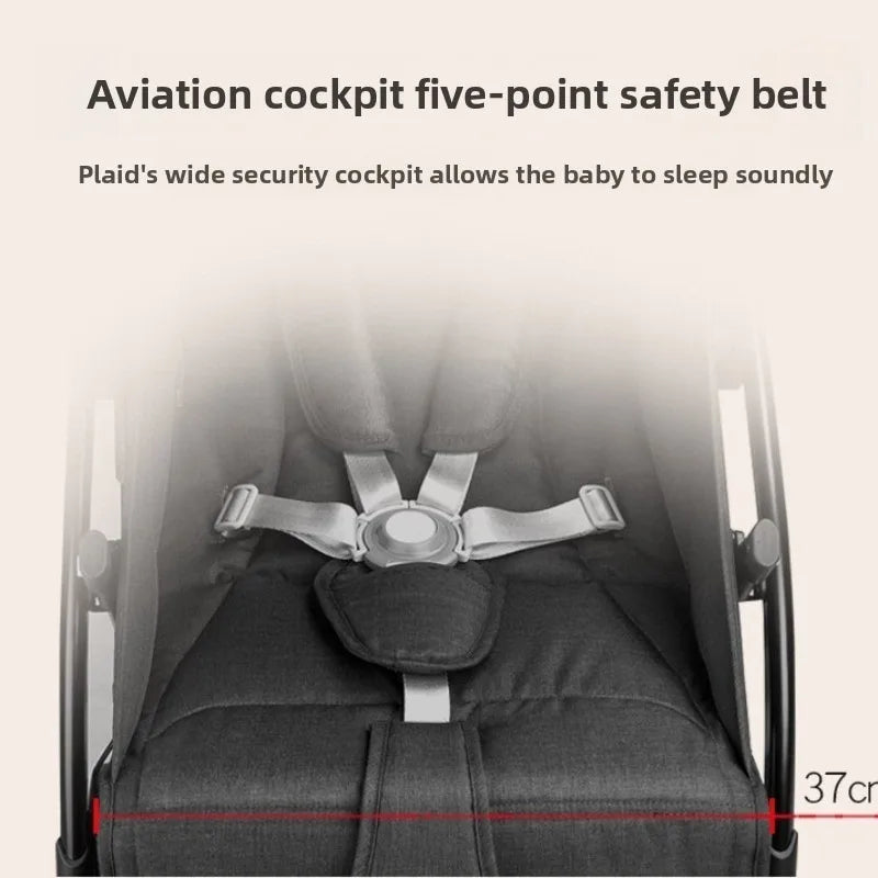 Kinderwagen für Neugeborene, leicht, faltbar, abnehmbar, sitzend und liegend, High-View-Baby-Doppelkinderwagen