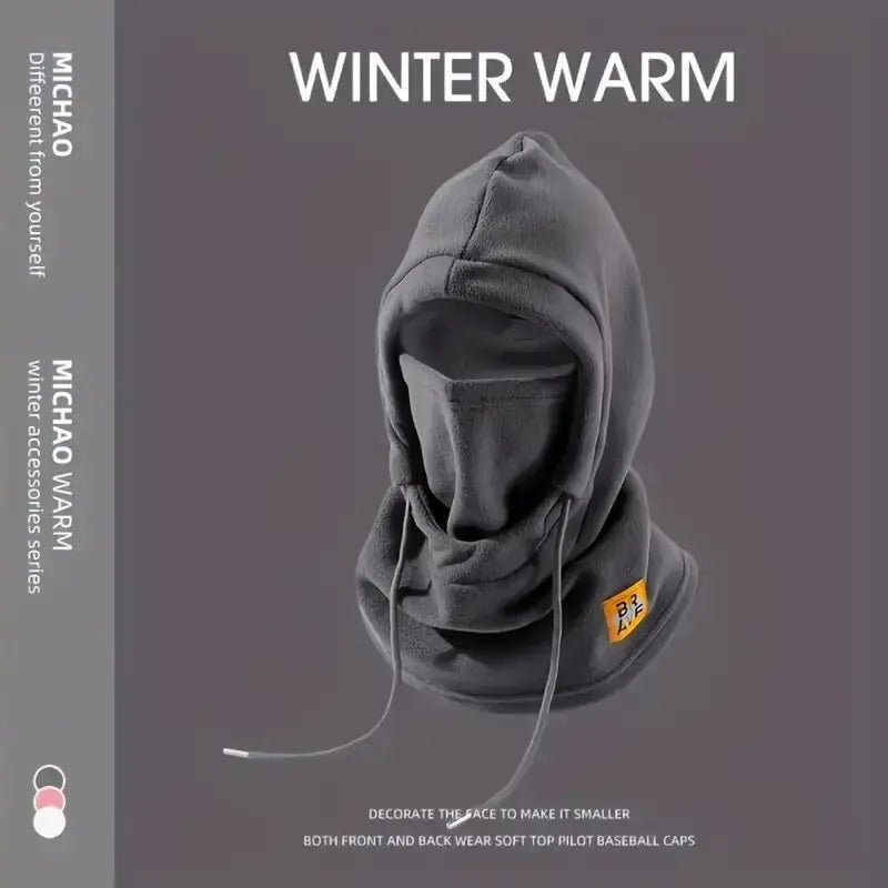 Winter-Wärmemütze mit Maske und Nackenwärmer 3-in-1 Winddichte Sturmhaube für Männer und Frauen Maskierte Mütze für Radfahren und Kälteschutz