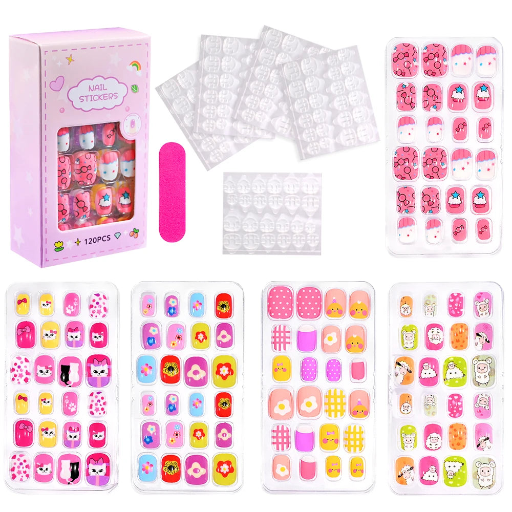 Kids Cartoon Press-On Nails