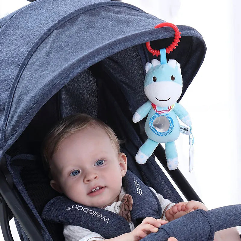 Baby Sensorische Hängende Rasseln Weiches Lernspielzeug Plüschtiere Kinderwagen Säuglingsauto Bett Kinderbett mit Beißring für Bebe Babys Kleinkinder