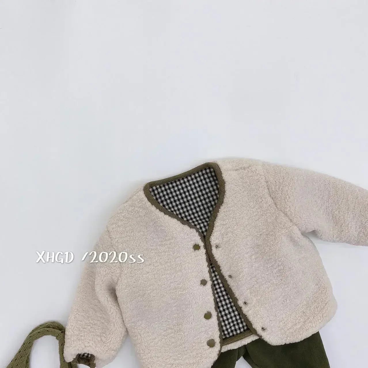 Neue Herbst und Winter Neue Warme Jacke Kinder Zwei Seiten Tragen Plaid Plüsch Jacke Kinder Jacken Winter Kleidung für Mädchen