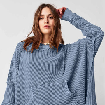 Extra große lose einfarbige Tasche modische vielseitige Pullover Pullover Herbst Mode neue Abbigliamento Donna Pull Hiver Femme