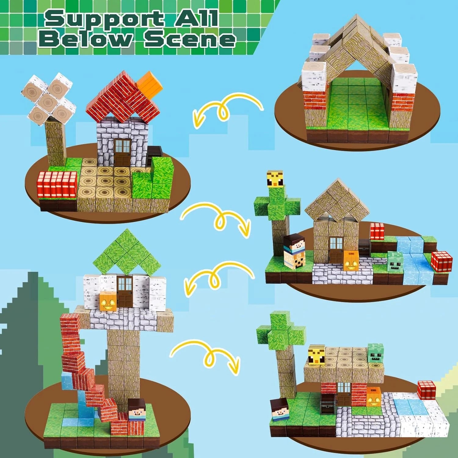 Magnetic Forest Building Blocks