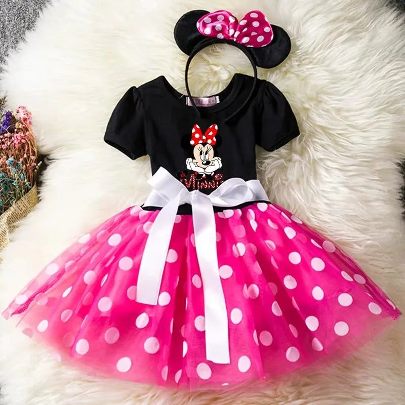 Mickey Minnie Mouse Baby Mädchen Cosplay Kostüm Kinder Fancy Polka Dot Kleid Prinzessin Kleid Kinder Geburtstag Party Kleidung Geschenk