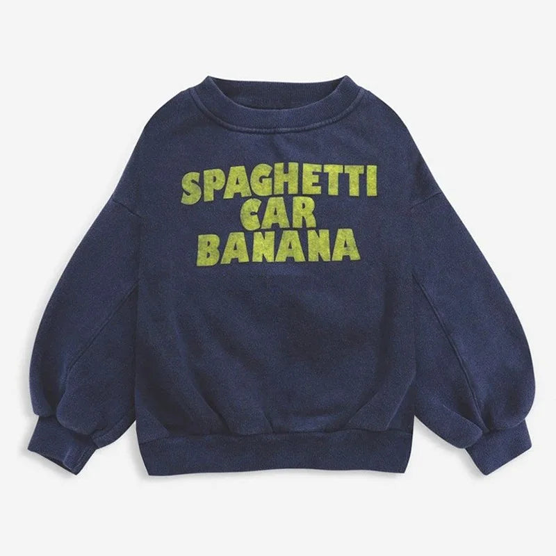 Koreanische INS 2024 kinder Herbst Winter Lange Hülse O-ansatz Sweatshirt Nette Tops für Mädchen Und Jungen Baby Pullover Kinder Kleidung