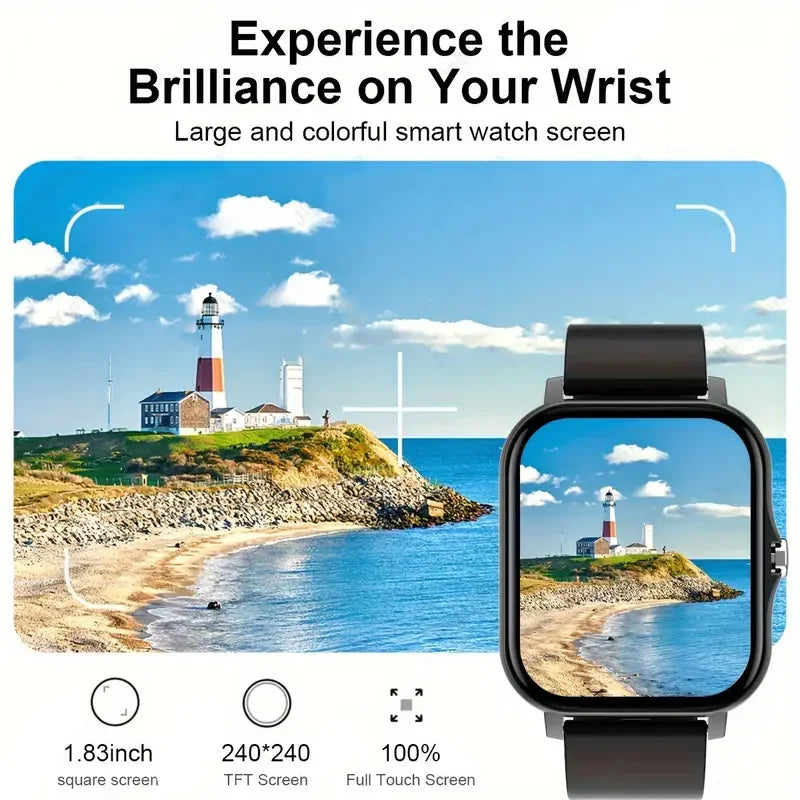 KESHUYOU 2025, neue Smartwatch, Bluetooth, sprechendes Blutsauerstoff-/Blutdruckmessgerät, Smartwatch für Damen und Herren, Weihnachtsgeschenk