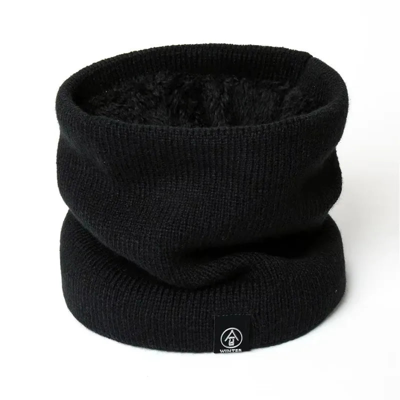 Mode Frauen gestrickte Schal solide Cashmer wie Winter Snood Schals Dame warm Wolle Pelz dick Unisex Männer Hals Schals Ring
