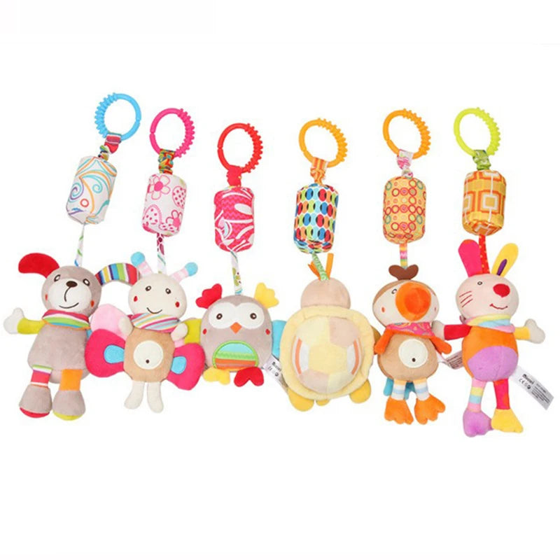 Baby Sensorische Hängende Rasseln Weiches Lernspielzeug Plüschtiere Kinderwagen Säuglingsauto Bett Kinderbett mit Beißring für Bebe Babys Kleinkinder
