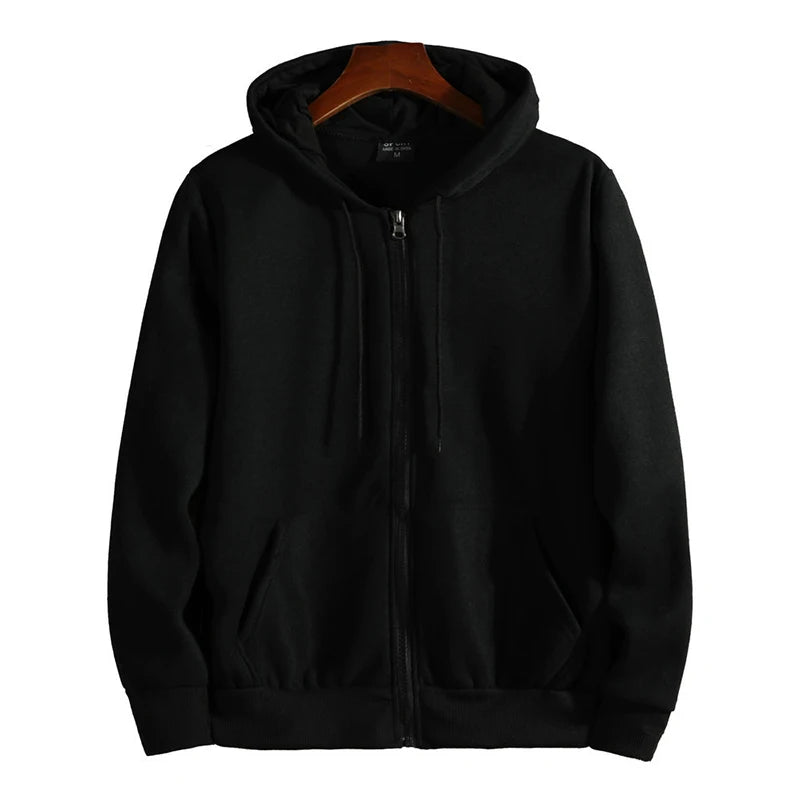 Reiß verschluss Hoodies Herbst Winter Herren neue Langarm Kapuze Sweatshirt Mode lässig männliche Outfit Sportswear Loose Fit Kleidung
