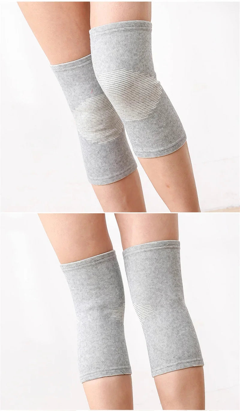 1 Pair Knee Pads Support Protection COYOCO Leg Arthritis Injury Gym Knee Sleeve Elastic Bandage Charcoal Knitted Warm Knee Braces