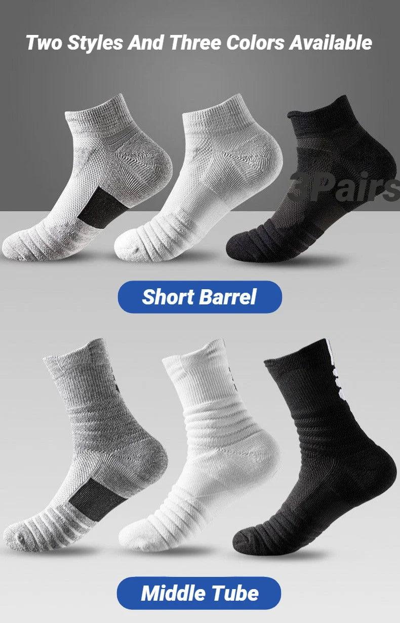 3 Paar rutschfeste Fußballsocken für Herren, kurze, lange Röhrensocken, Fußball, Basketball, Sport, atmungsaktiv, geruchshemmend, Größe 39–45, zum Laufen, Wandern