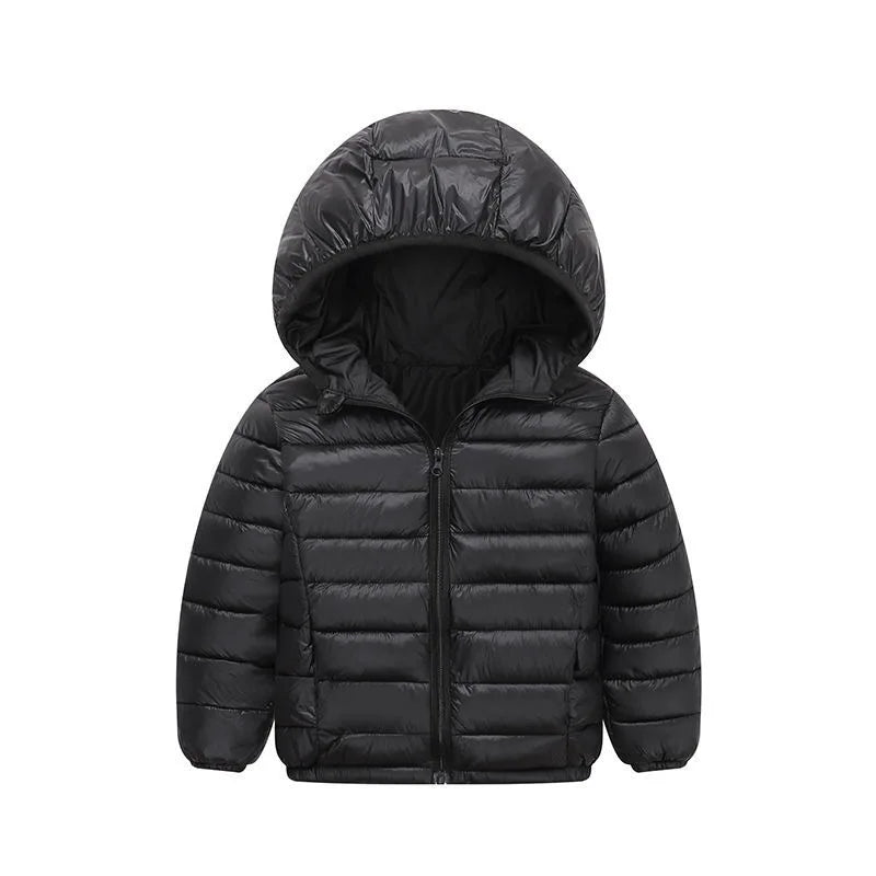 Herbst Winter Teen Jungen Mädchen wärmen Daunen jacke Kinder Baumwolle Oberbekleidung neue Mode Kapuze Reiß verschluss Mäntel 3-12 Jahre Kinder kleidung