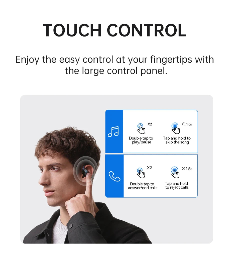 Baseus Bowie MF1/Eli 15i Fit Open-Ear Sport Wireless-Kopfhörer Bluetooth 5.4 Ohrbügel Big Bass Sport-Ohrhörer 60 Stunden Spielzeit