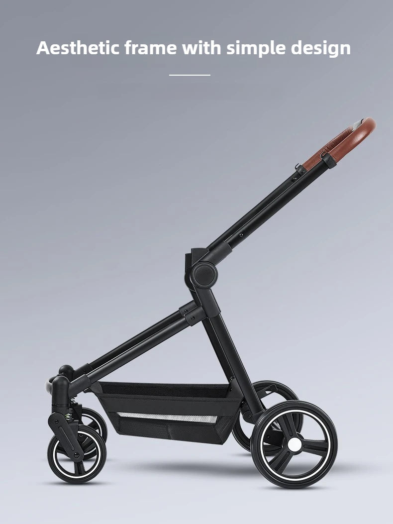 NEUER 3-in-1-Doppelkinderwagen mit Autositz, Hochansicht-Kinderwagen für zwei Kinder, faltbar, leicht zu tragen