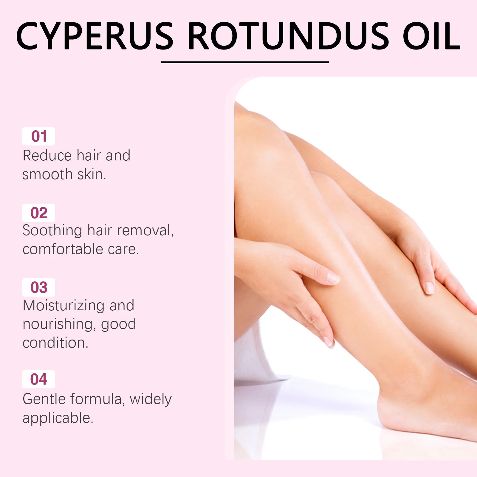 Cyperus Rotundus Oil Körperhaarentferner Achselhöhle Bein Arm reduziert Haarwachstum spendet Feuchtigkeit Sanfte Pflege Ätherisches Öl für glatte Haut