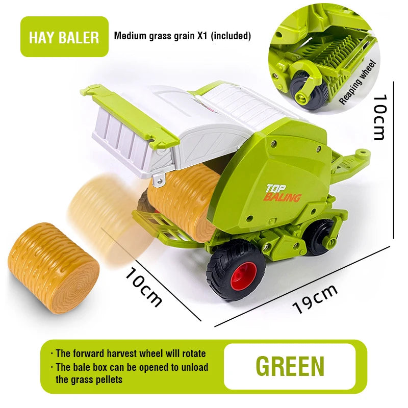 1/24 2,4G RC Bauer Auto Spielzeug Set für Kinder Fernbedienung Traktor Anhänger mit Lichtern Elektrische Bauernhof Fahrzeug Lkw kinder Geschenke