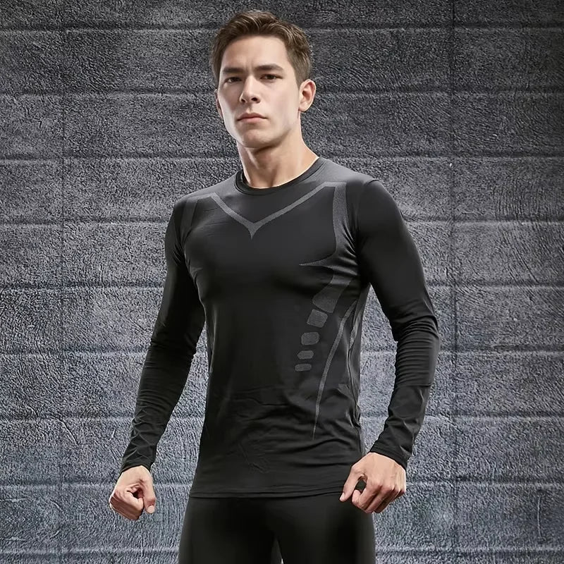 Männer T-shirt Männer Laufen Sport T Shirt Männer Kompression Fitness Tops T Quick DryTight Training Gym Sport Lauf Shirts
