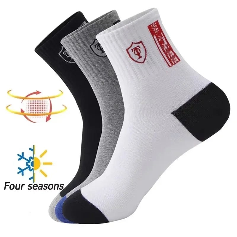 10pairs Atmungsaktive Baumwolle Sport Strümpfe Männer Bambus Faser Herbst und Winter Männer Socken Schweiß Absorption Deodorant Business Sox