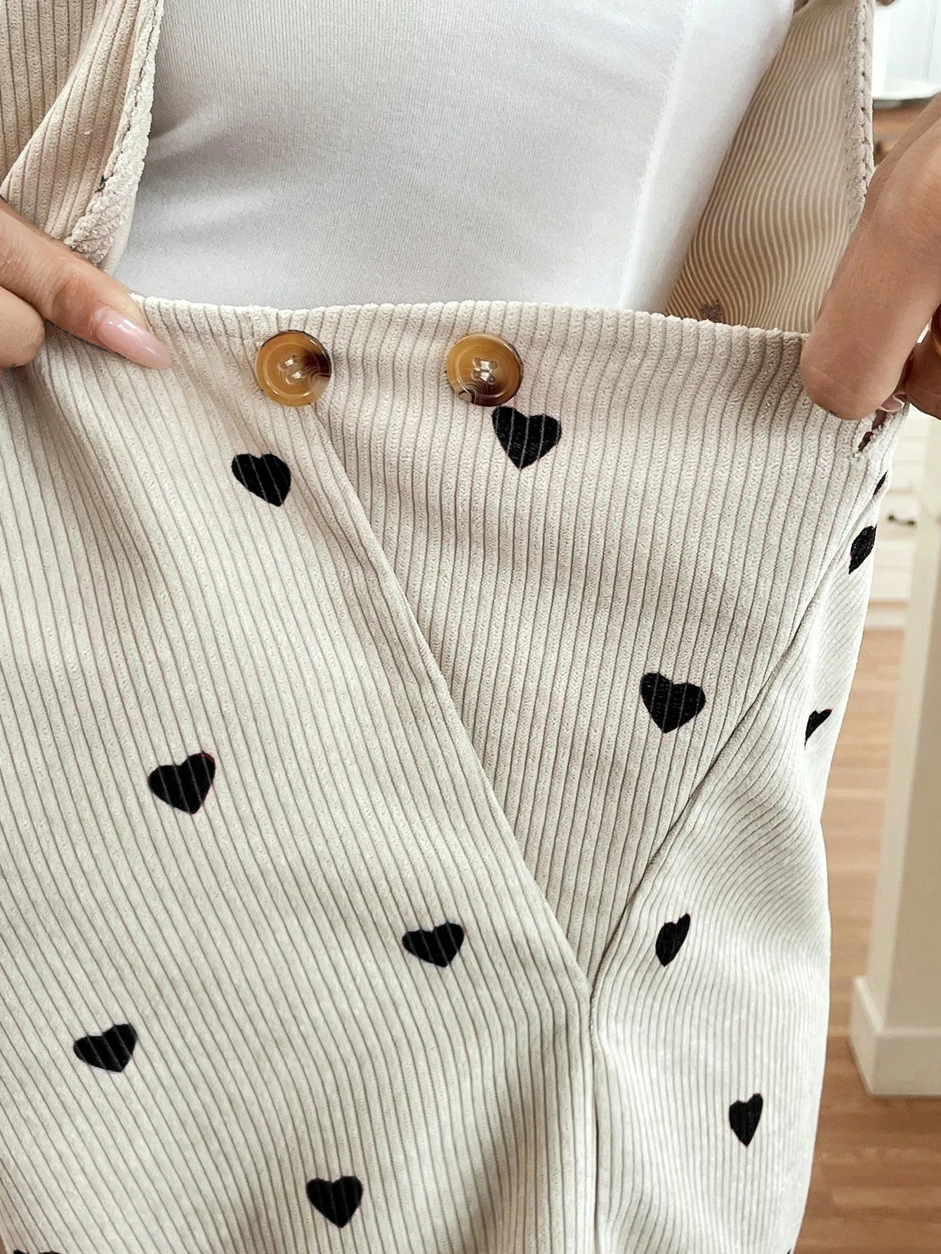 Umstands-Overalls für schwangere Frauen, Herz-Blumendruck, verstellbare Taille, Shortalls, Strampler, Frühling, Sommer, lässige Schwangerschaftskleidung