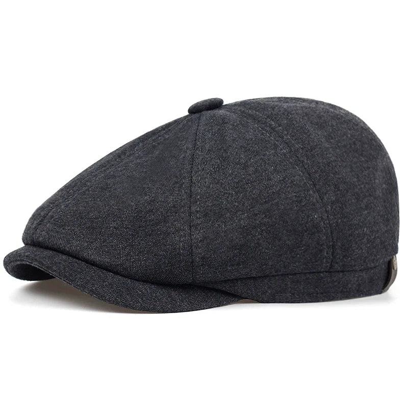 Retro Newsboy Caps für Herren, achteckige Hüte, britische Malerhüte, Herbst-Winter-Baskenmützen, Fischgrätmuster-Flatcaps, Hip-Hop-Baskenmützen, Gorras