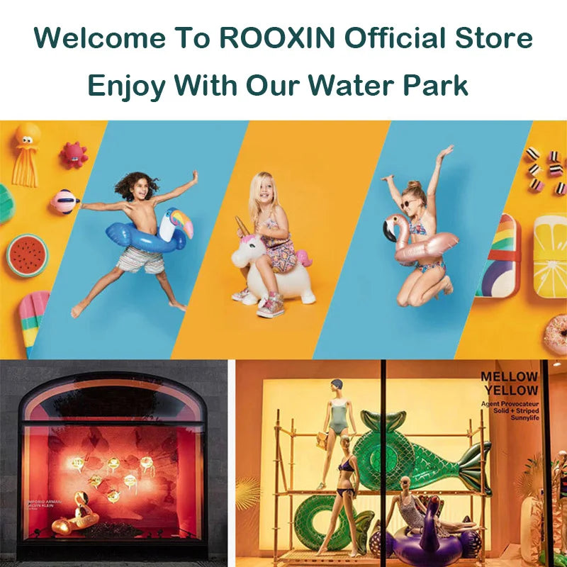 Rooxin Baby-Schwimmring, Pool-Schwimmer für Erwachsene und Kinder, Schwimmschlauch, Wasserspielgeräte, aufblasbare Bojen, Schwimmarmbinden, Pool-Spielzeug