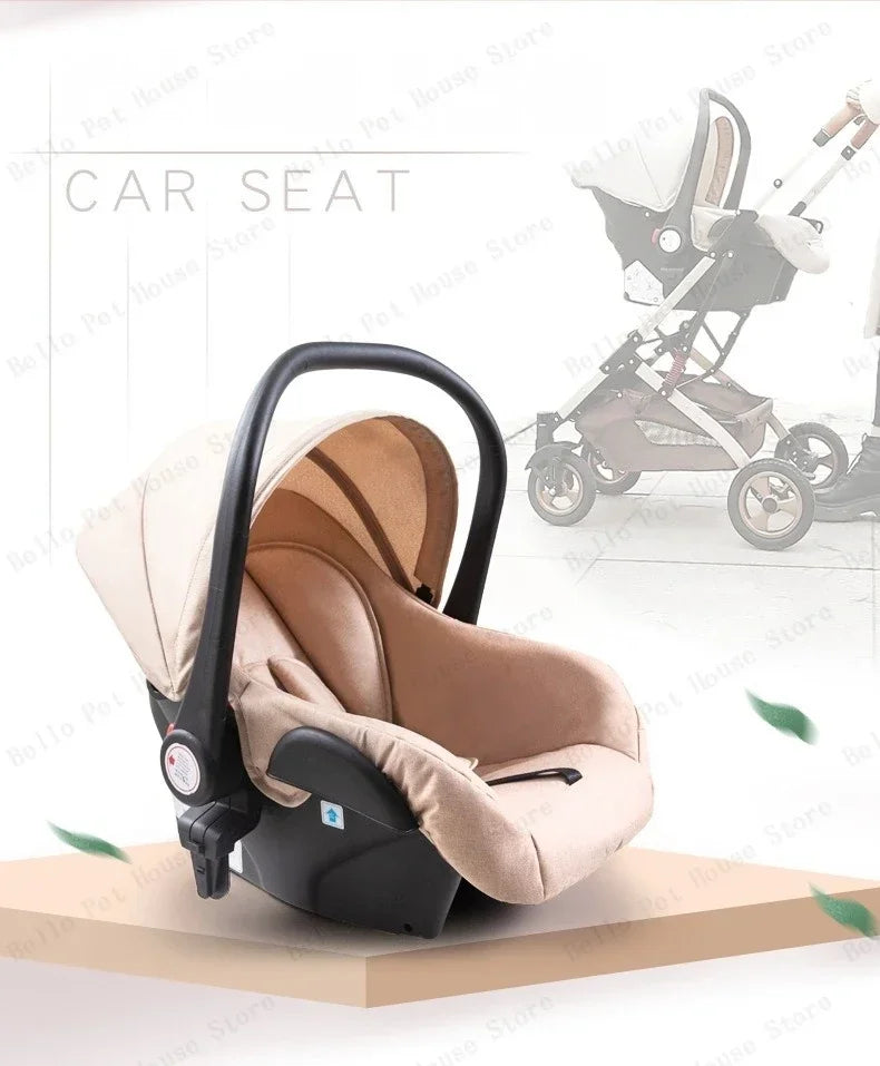 2025 Neuer 3-in-1 Zwillingskinderwagen mit Autositz, Tragbarer Klappbarer Hochsitz-Kinderwagen für Neugeborene zum Sitzen oder Liegen