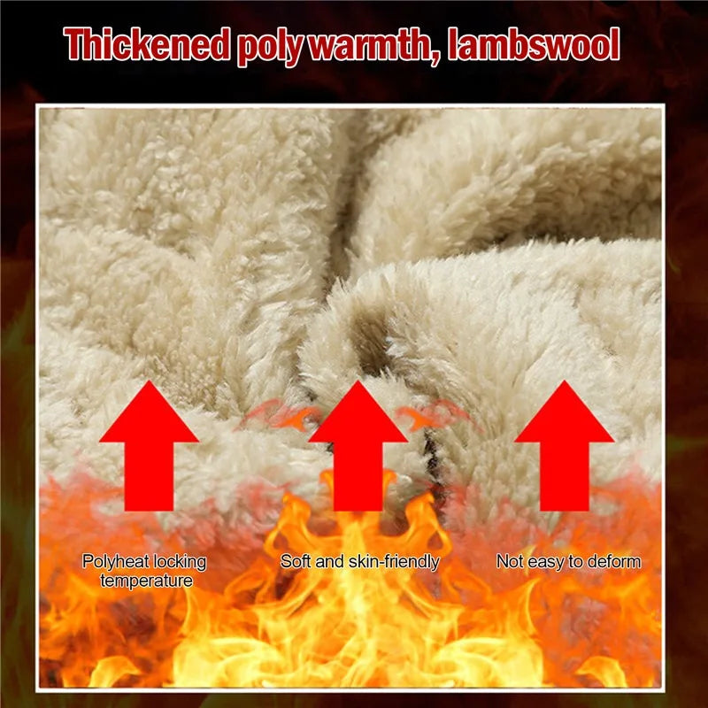 Winter Sweatwear Männer Plüsch Dicke Fleece Sweatpant Lammwolle Thermo Hosen Casual Hosen Wasserdicht Winddicht Warme Baumwolle Hosen