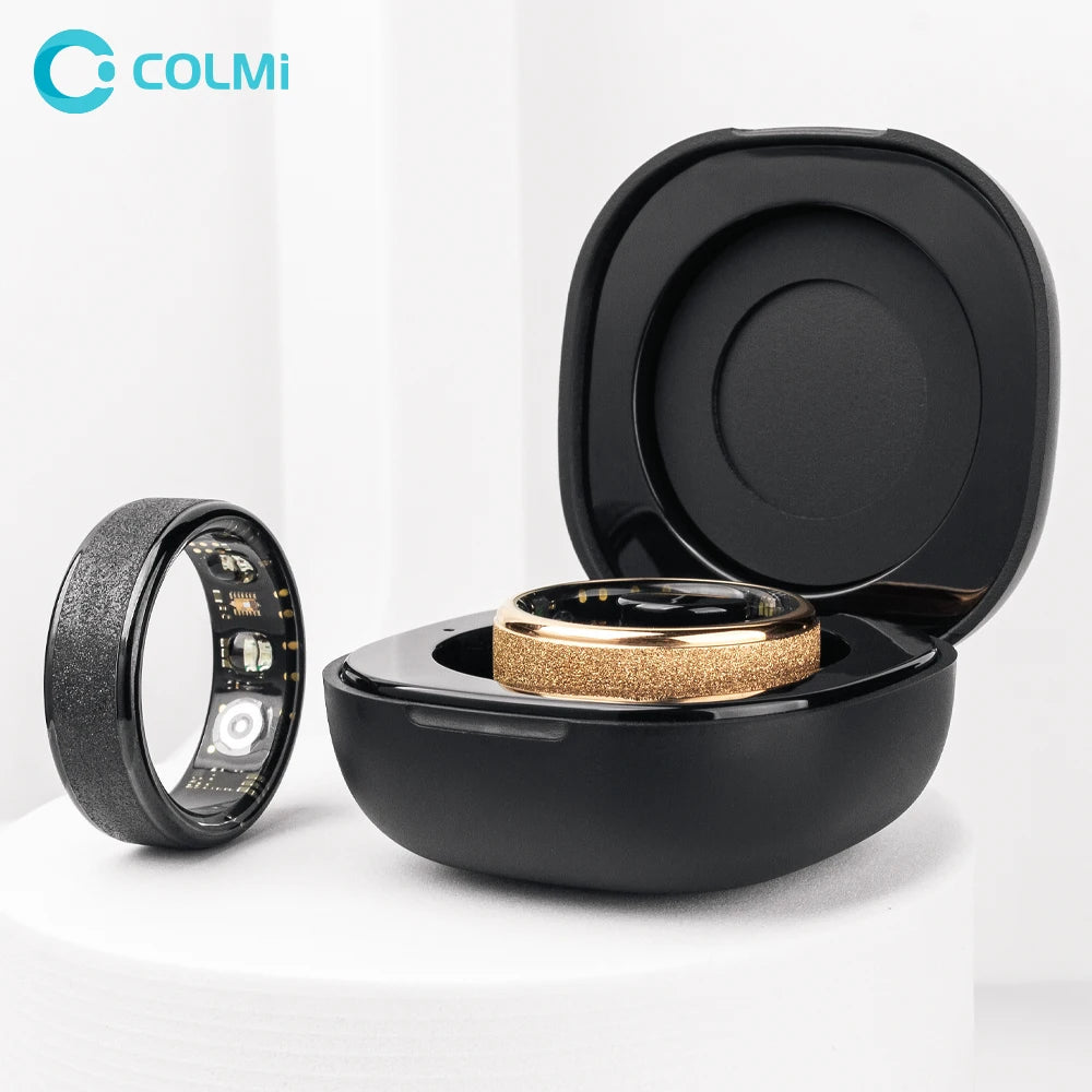 COLMI R10 Smart Ring mit Ladeetui für Männer und Frauen, Gesundheits- und Schlafmonitor, 5ATM wasserdicht, Multi-Sport-Modus