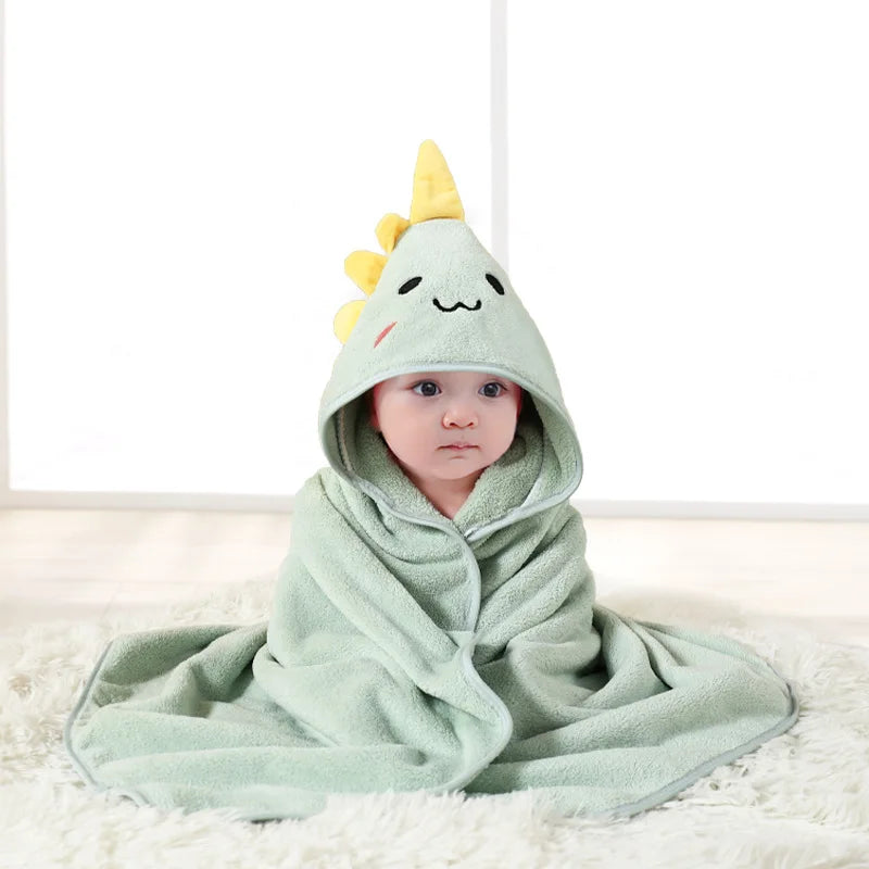 Kleinkind Bademantel Säuglings Bad Handtuch Junge Mädchen Decken Swaddle Mit Kapuze Cartoon Korallen Fleece Handtuch Decke Neugeborenen Kinder Bettwäsche