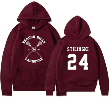 Teen Wolf Hoodie Beacon Hills Stilinski 24 Lahey McCall Pullover Tv Show Kapuzenpullover Hip Hop Hoodies Streetwear Top