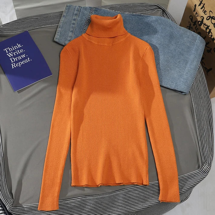 Heliar Damen-Herbstpullover mit Rollkragen, gestrickte, weiche Pullover, Kaschmirpullover, einfache, weiche Pullover für Damen, 2026, Herbst und Winter