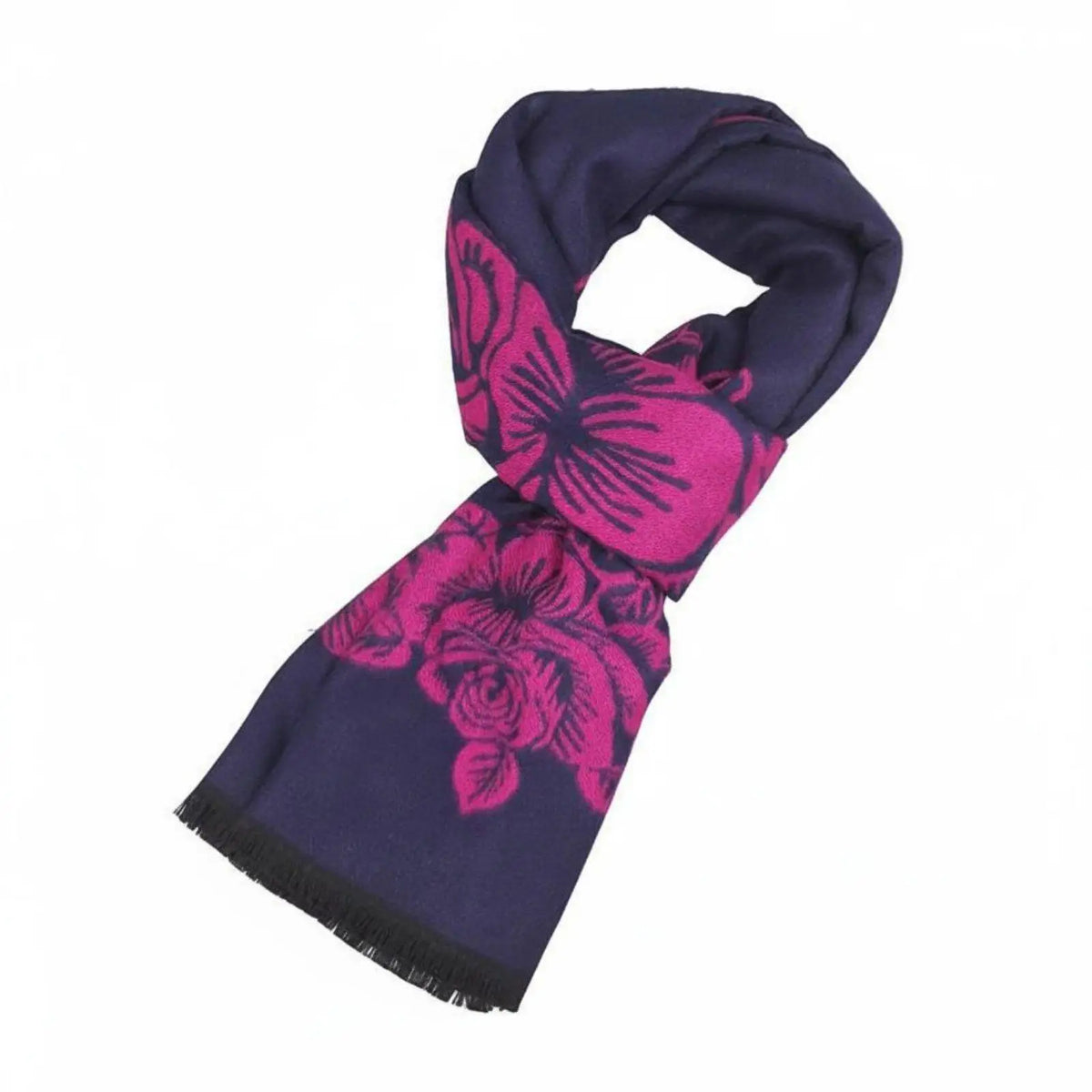 Jacquard-Schal mit Blumenmuster, tolles Geschenk, warmer Damenschal, weicher Touch, Blumenmuster-Wickelschal für Mama, Oma, Herbst, Kälte
