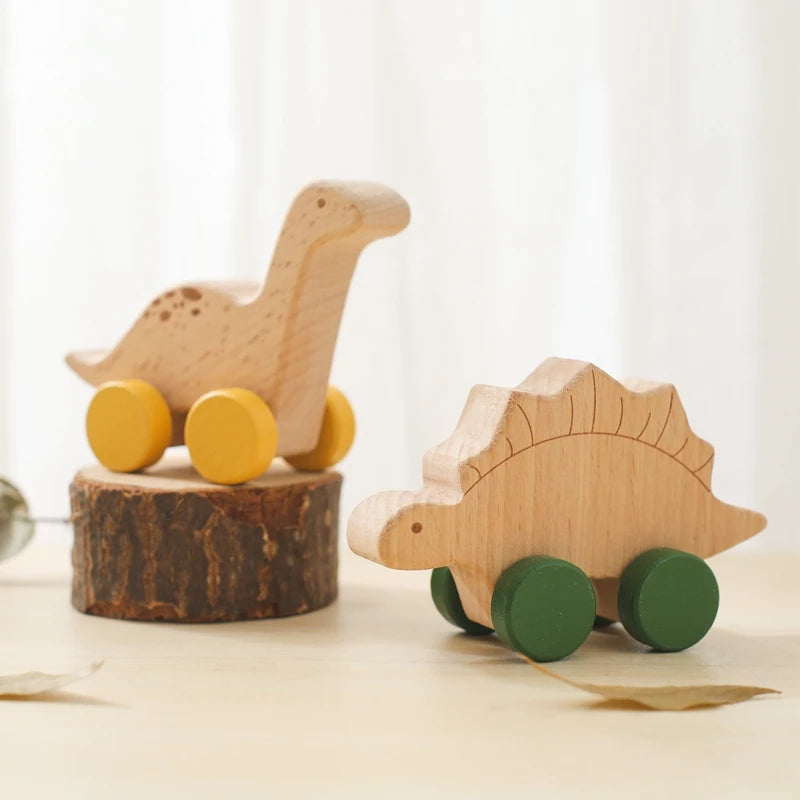 Hölzernes Dinosaurier-Auto-Spielzeug